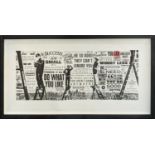 CONTEMPORARY SCHOOL, 'Review your point of view', signed lower right, framed and glazed, artist's