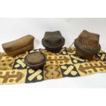 COLLECTION OF KUBO BASKET AND TEXTILE, Congo.