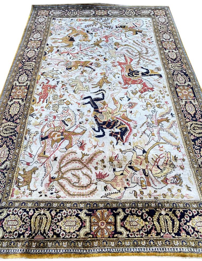 SILK SAFAVID DESIGN RUG, 210cm x 130cm.