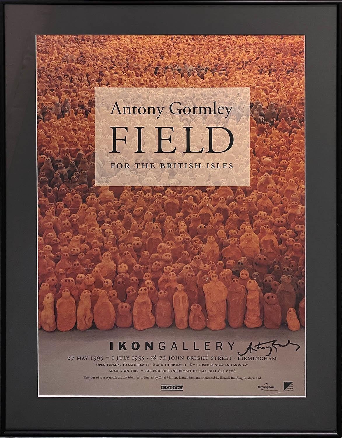 ANTONY GORMLEY 'Field for the British Isles', signed original exhibition poster, 1995, Ikon Gallery,