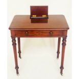 CHAMBER WRITING TABLE, 69cm W x 45cm D x 74cm H, early 19th century mahogany, in the manner of