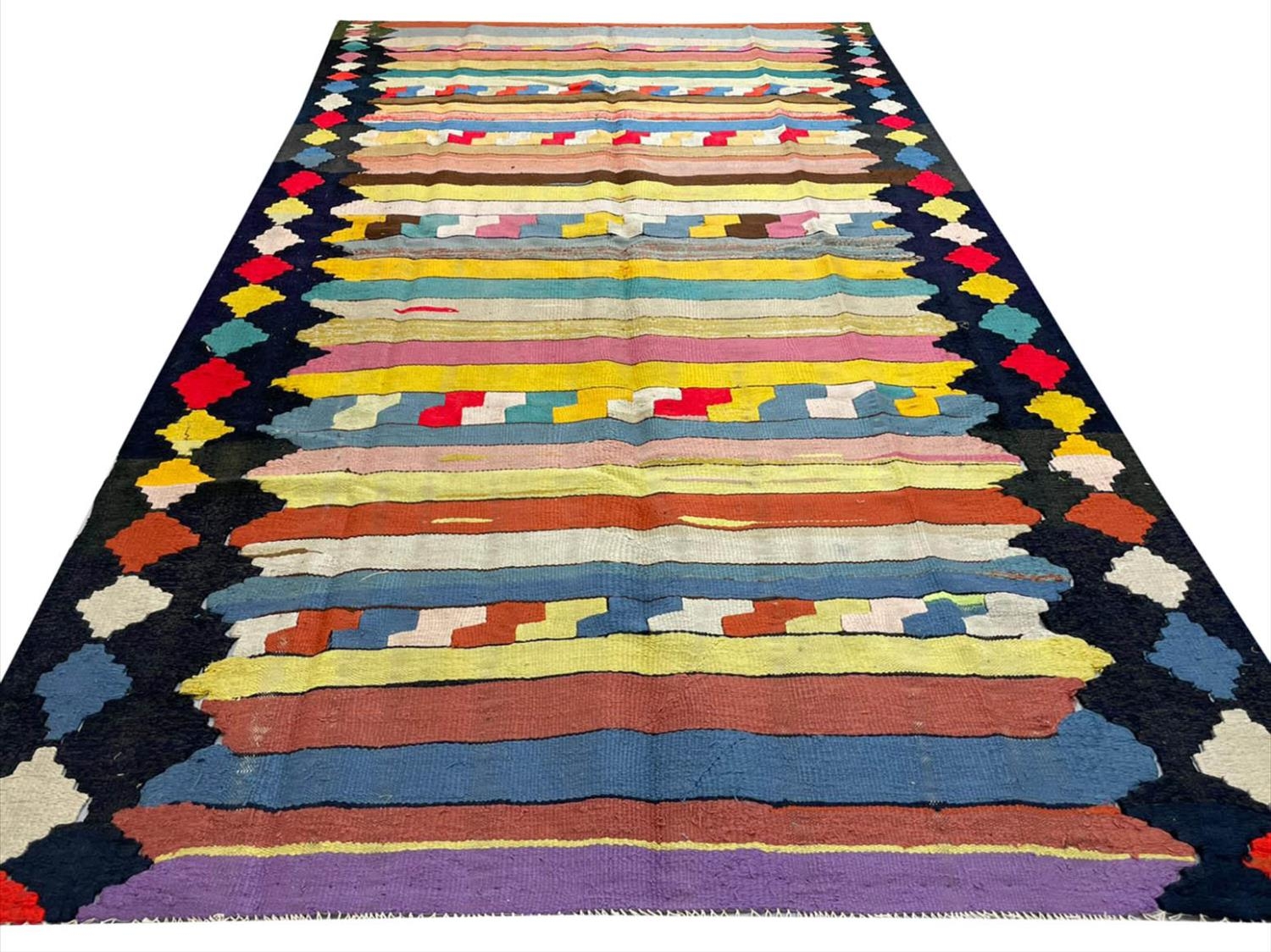 VINTAGE PERSIAN KILIM, 330cm x 195cm.