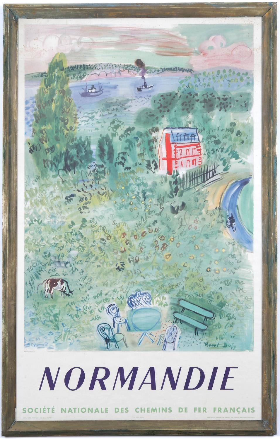 RAOUL DUFY, Normandie, offset lithographic poster for SNCF, printed by the French National