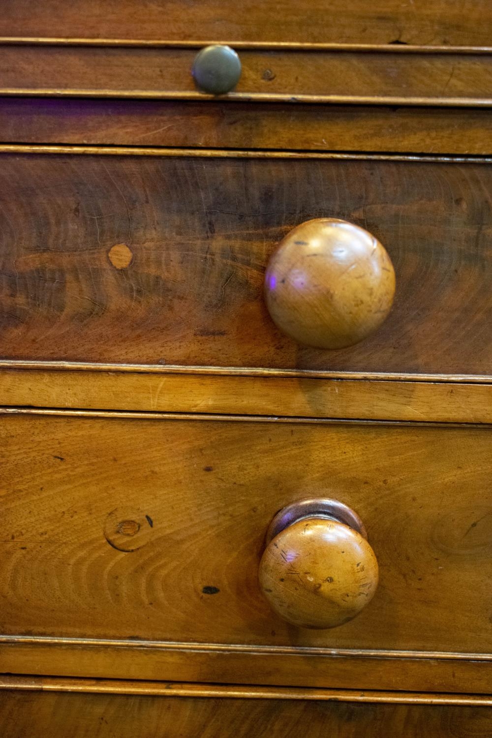 CHEST, 80cm H x 84cm W x 48cm D, George III mahogany with brushing slide above four drawers. - Image 5 of 5