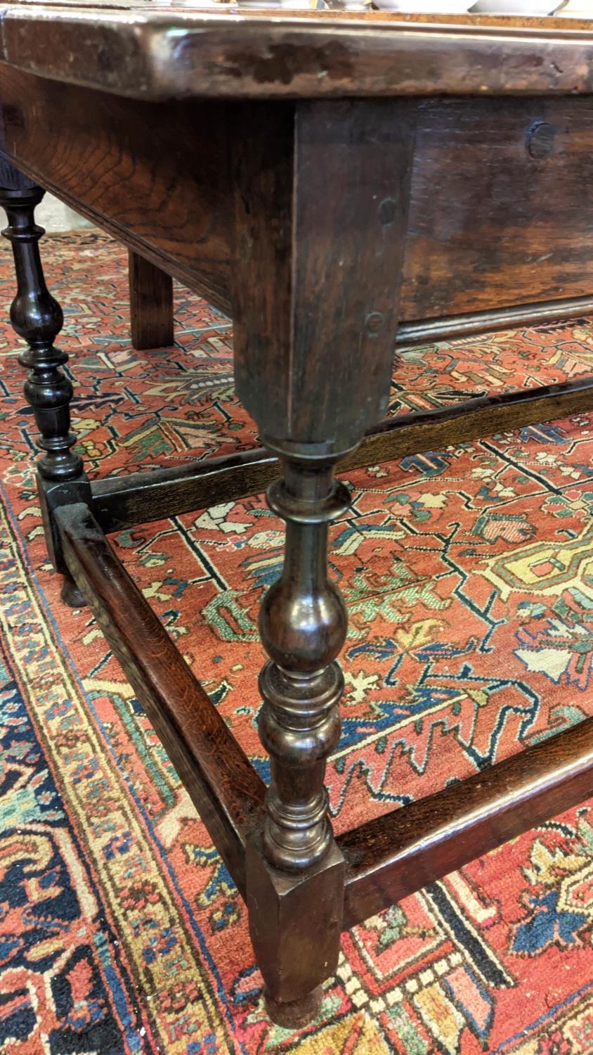 REFECTORY TABLE, 76cm H x 153cm x 82cm D, 17th century style oak. - Image 3 of 4