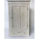 ARMOIRE, 87cm W x 170cm H x 47cm D, 19th century French, traditionally grey painted, with single