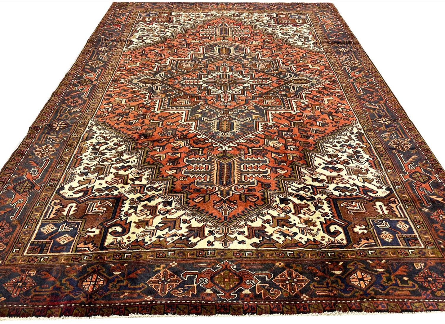 PERSIAN HERIZ CARPET, 335cm x 235cm.