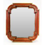 MIRROR, French gilt and painted Neoclassical style, 1960's with a carved frame, 64cm x 79cm H.