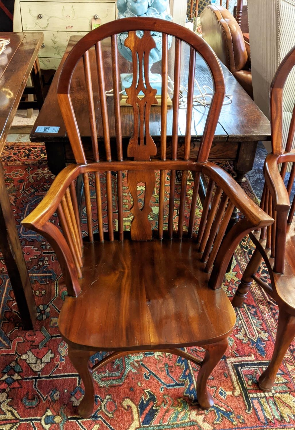 WINDSOR ARMCHAIRS, 110cm H x 60cm W, a pair, Georgian style hardwood. (2) - Image 2 of 5