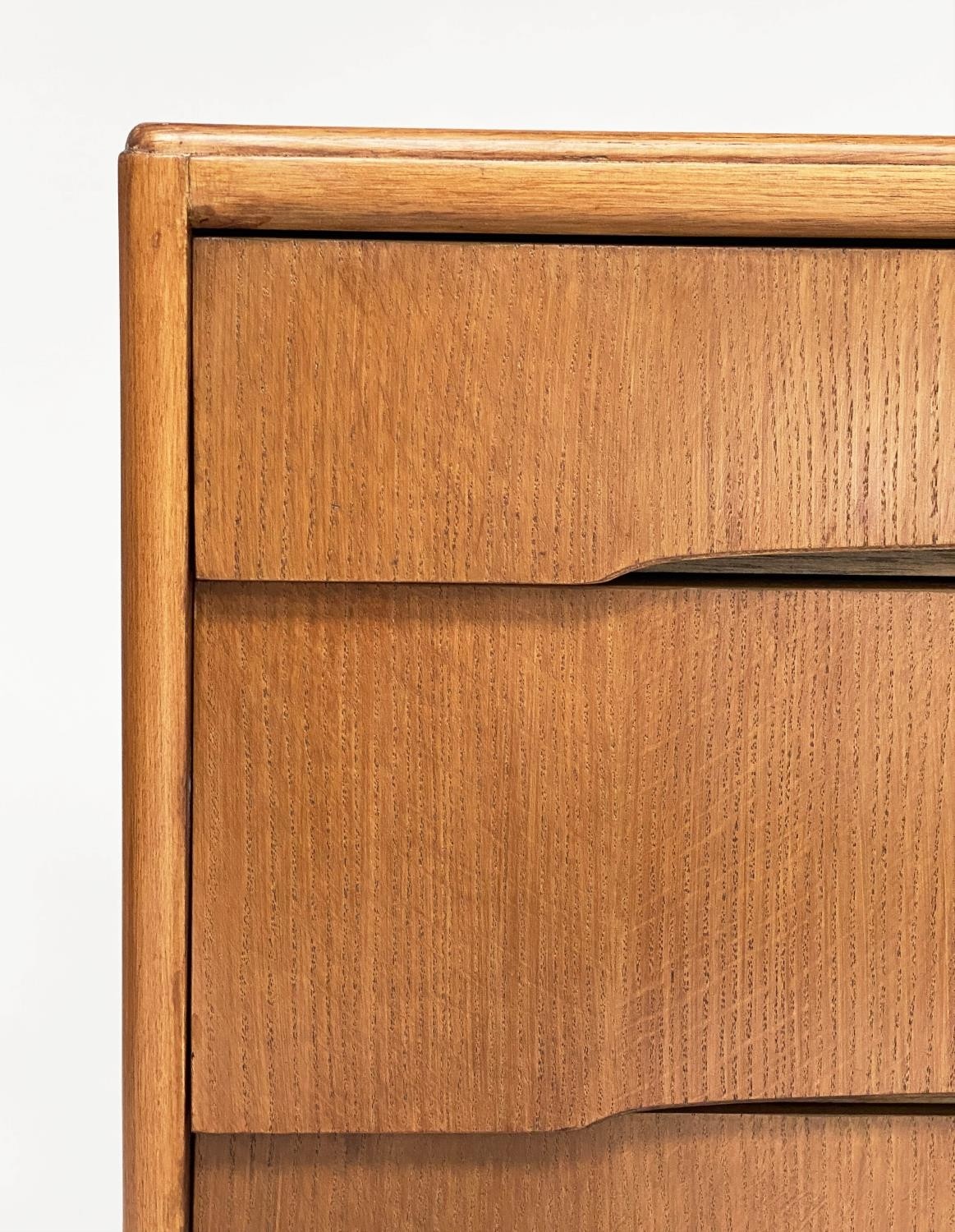 AVALON YATTON CHEST, 1970s oak, with three long drawers and splay supports, 91cm W x 42cm D x 70cm. - Image 8 of 8