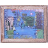 RAOUL DUFY, La Riviere, quadrichrome, signed and dated in the plate, vintage French frame, 44cm H