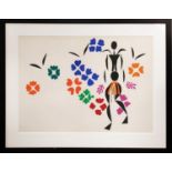 HENRI MATISSE 'La Negresse', lithograph from cutout collage, 34cm x 47cm, framed published 'verve'