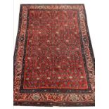 ANTIQUE PERSIAN BIJAR RUG, 203cm x 145cm.