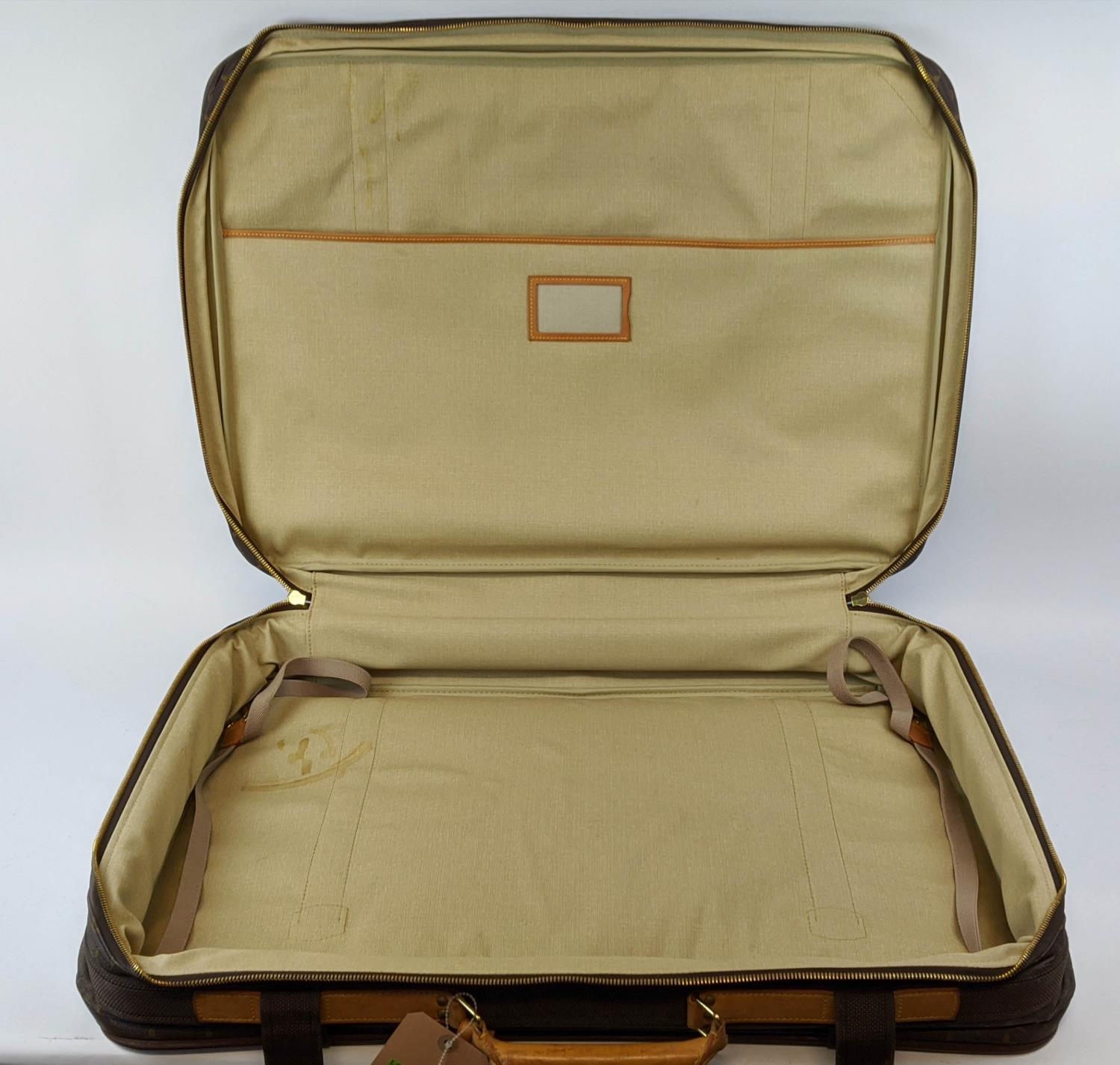LOUIS VUITTON SATELLITE 70 SUITCASE, monogram canvas and leather, brass hardware, double buckle - Image 6 of 8
