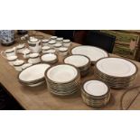 RALPH LAUREN WEDGWOOD HIGHLAND DINNER SERVICE, 13 place setting 3 serving platters, 3 vegetable