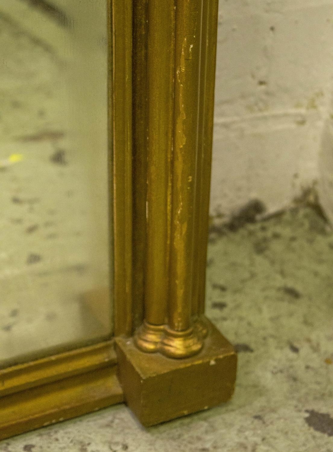 PIER MIRROR, 106cm H x 82cm, Regency giltwood and gesso with cluster column pilasters. - Image 3 of 3