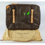 LOUIS VUITTON SATELLITE 70 SUITCASE, monogram canvas and leather, brass hardware, double buckle