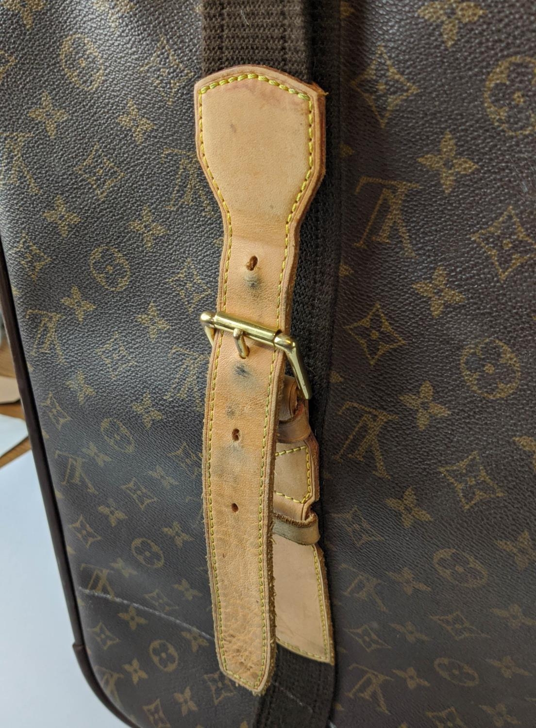 LOUIS VUITTON SATELLITE 70 SUITCASE, monogram canvas and leather, brass hardware, double buckle - Image 7 of 12