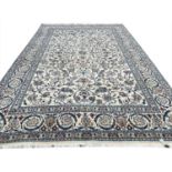 PERSIAN PART SILK NAIN CARPET, 360cm x 245cm.