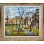 ULA PAINE (1909-2001) 'A ride in the pram, Chelsea', oil on canvas, signed and dated 1957, 63.5cm