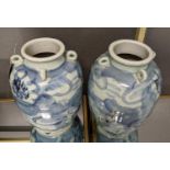 PAOLO MOSCHINO GINGER POTS WITH COUNTRY SIDE DESIGN, a pair, 38cm H. (2)