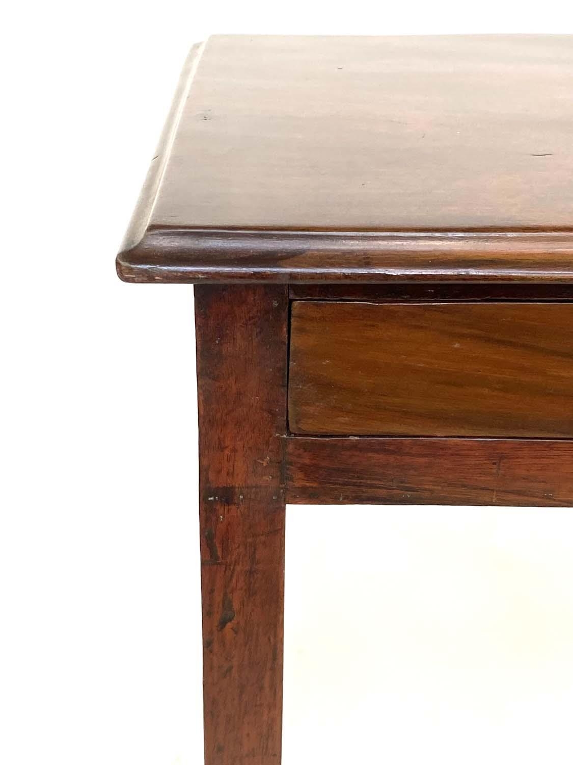 HALL/WRITING TABLE, George III mahogany with full width frieze drawer and square supports, 78cm W - Image 4 of 6