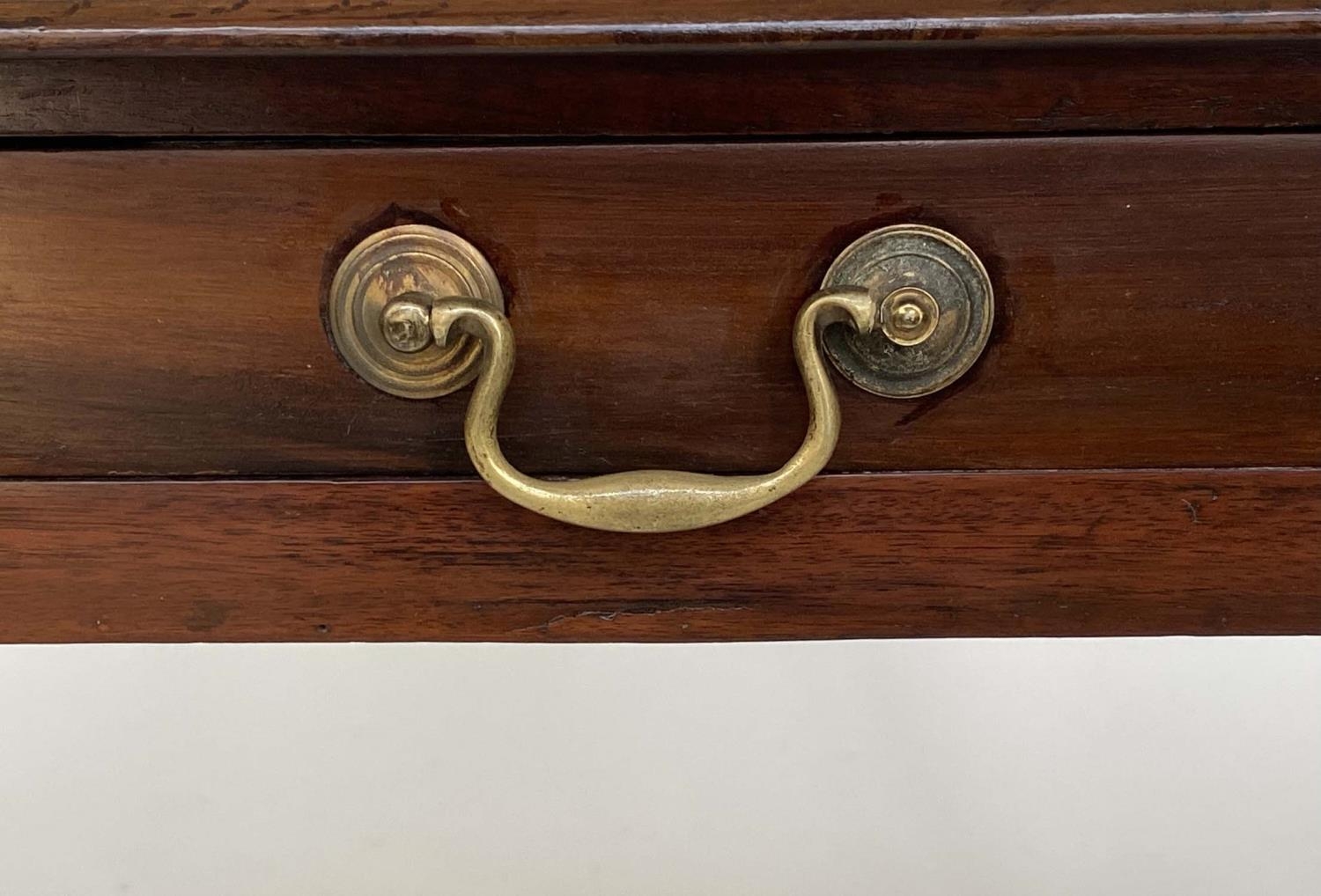 HALL/WRITING TABLE, George III mahogany with full width frieze drawer and square supports, 78cm W - Image 5 of 6