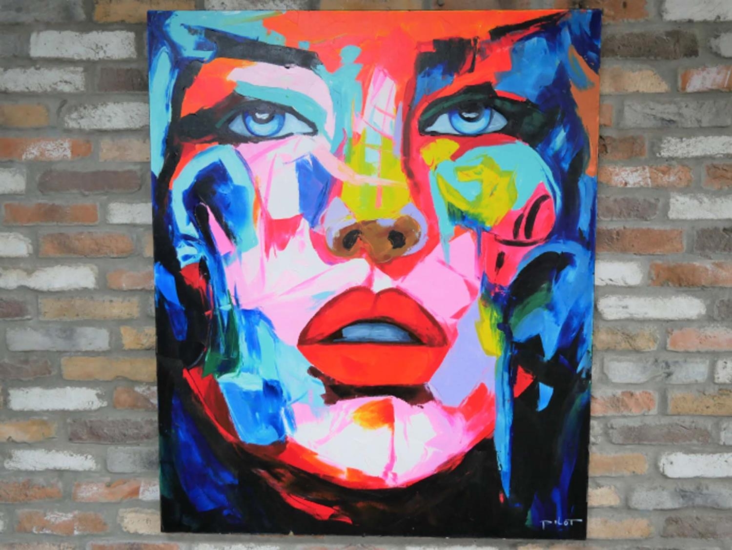 CONTEMPORARY SCHOOL, untitled portrait, acrylic on canvas, 120cm H x 100cm W.