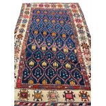 ANTIQUE SHIRVAN RUG, 160cm x 110cm.