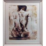 CONTEMPORARY SCHOOL, off set nude print, indistinctly signed in pencil, 139cm x 109cm.