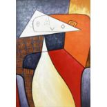 MANNER OF PABLO PICASSO 'Untitled Abstract', oil on canvas, 123cm x 82cm.