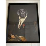 PORTRAIT OF BARON BONES, print, framed and glazed, 105cm H x 82cm W.