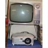 NEC PROJECTOR & VINTAGE TV SET