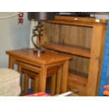 MODERN SHELF UNIT WITH UNDER DRAWER & NEST OF 3 TABLES