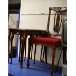 NEST OF 3 TABLES & MAHOGANY SINGLE CHAIR