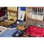 VARIOUS BOXED SETS OF EP & CHROME CUTLERY