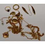QUANTITY 9 CARAT GOLD JEWELLERY - APPROXIMATE WEIGHT = 43 GRAMS