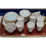 TRAY WITH QUANTITY TUSCAN TEA WARE