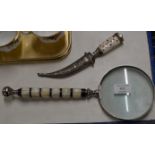 EASTERN DAGGER WITH COVER & LARGE MAGNIFYING GLASS