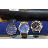 SEIKO CHRONOGRAPH GENTS WRIST WATCH & 2 CITIZEN GENTS WRIST WATCHES