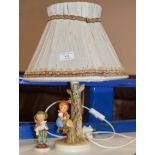 HUMMEL TABLE LAMP & HUMMEL FIGURINE