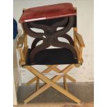 DIRECTORS STYLE CHAIR & PADDED STOOL