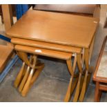 NEST OF 3 TEAK TABLES