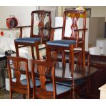 8 PIECE REPRODUCTION MAHOGANY DINING SUITE