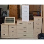 5 PIECE MODERN BEDROOM SUITE & MODERN GLOSS WHITE CHEST