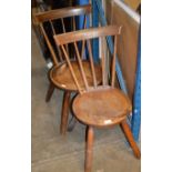 PAIR OF SMALL SPAR BACK CHAIRS