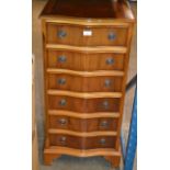 REPRODUCTION YEW WOOD 6 DRAWER CHEST