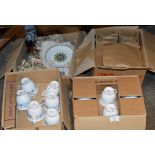4 VARIOUS BOXES WITH ASSORTED TEA WARE