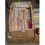2 BOXES WITH ASSORTED SINGLE RECORDS