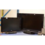 PANASONIC 32" LCD TV & SMALL JVC TV WITH REMOTES